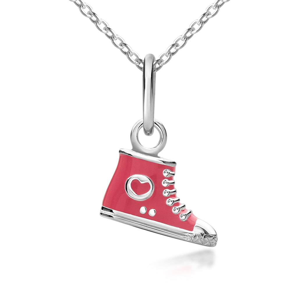 Children's Shoe Pendant - High Top Necklace