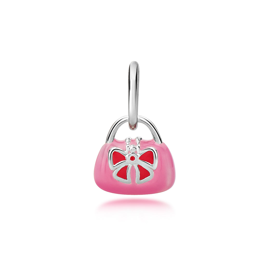 Silver and Pink Handbag Pendant