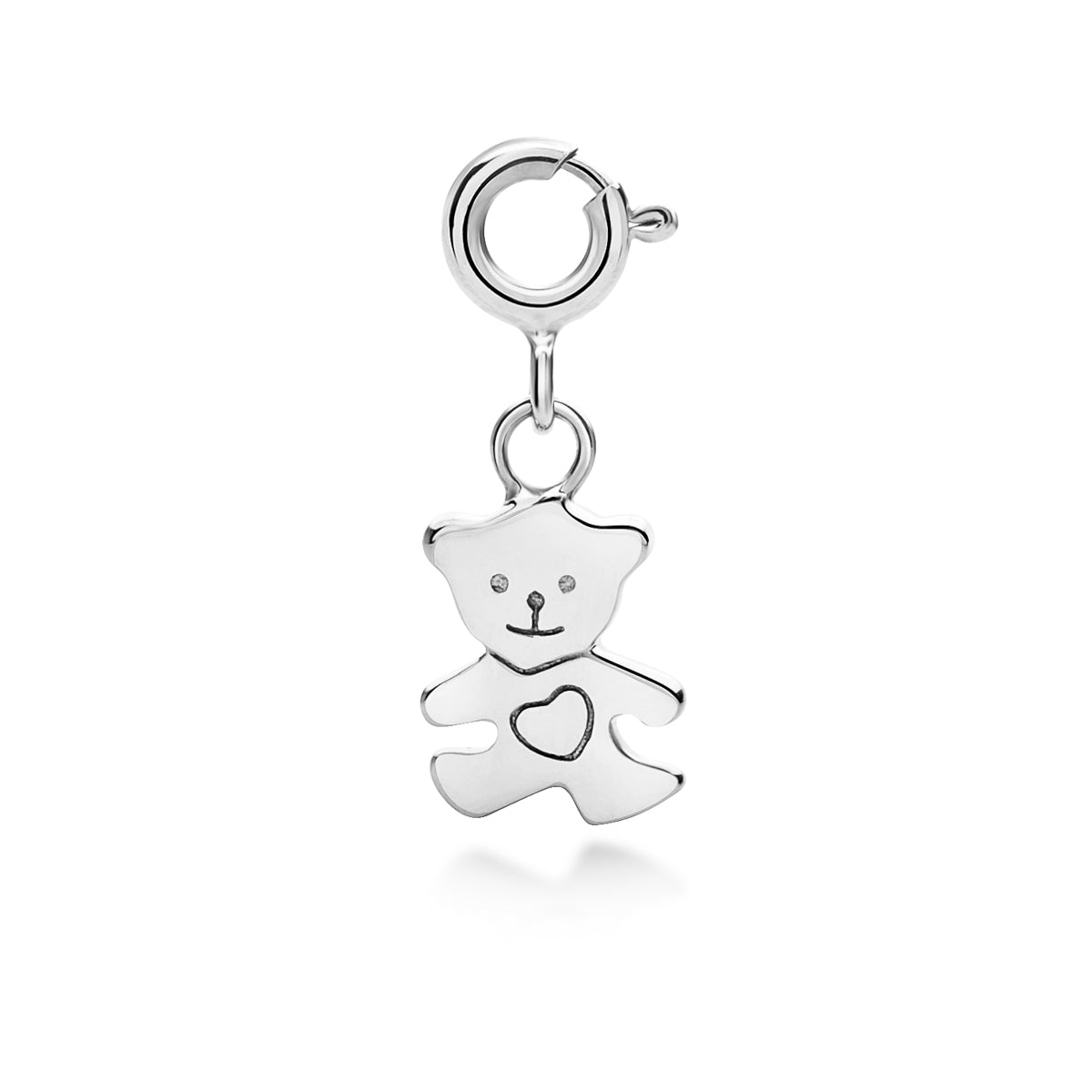 Teddy Bear Charm Silver My Little Silver Children s Jewellery