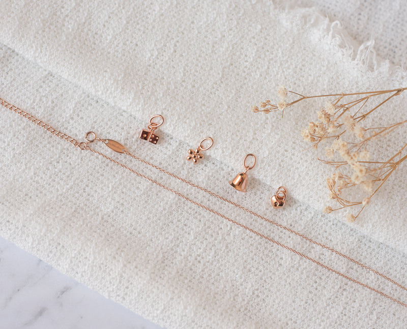 Flickering Flower Pendant & Children's Necklace - Rose Gold