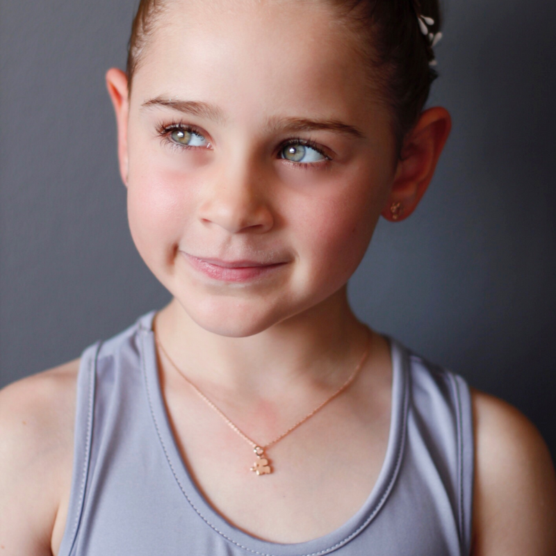 Little Good Luck Elephant Pendant & Children's Necklace - Rose Gold