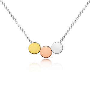 Three Toned Children's Circle Necklace