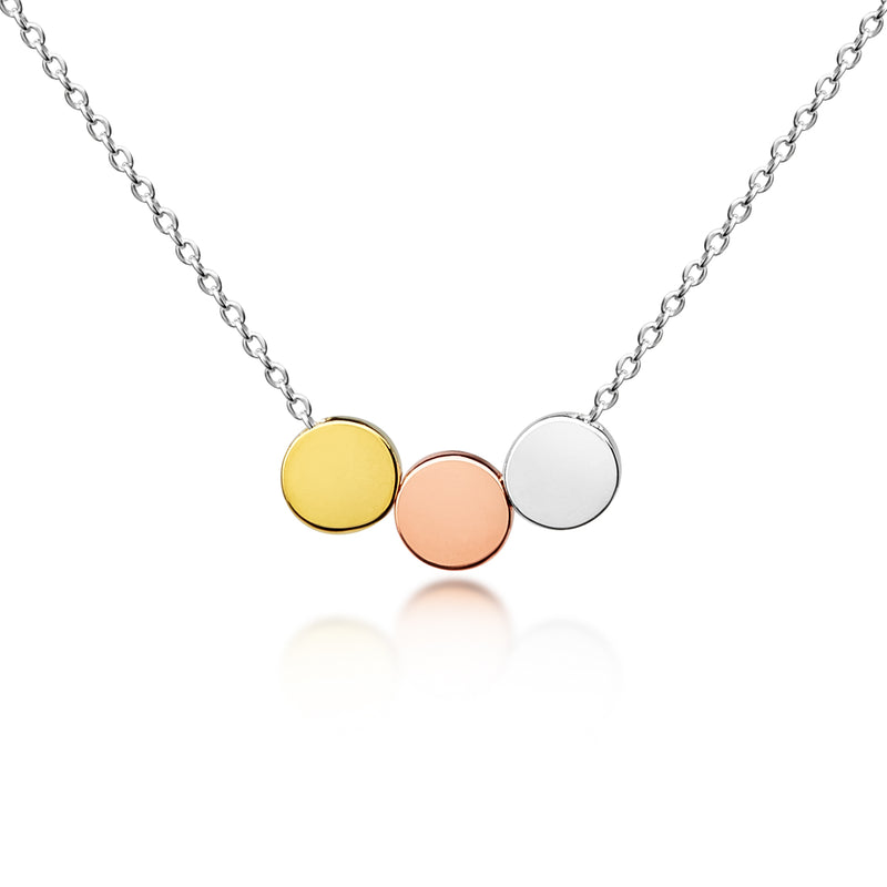Three Toned Children's Circle Necklace