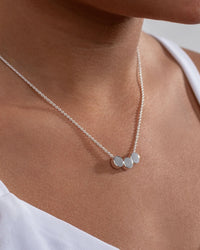 Three Floating Circles Necklace - Sterling Silver
