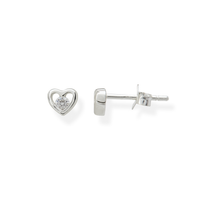 mini Sparkle Heart Earrings with CZ diamond