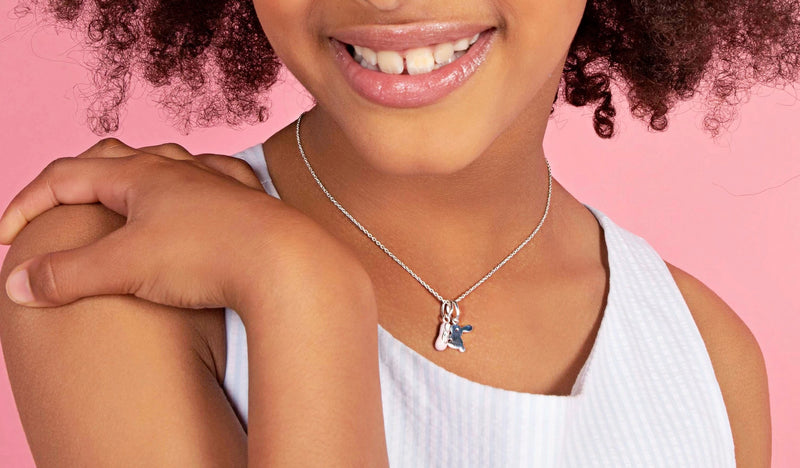 Girl's Bunny Pendant on Children's Necklace 