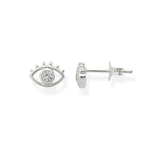 Evil Eye Earrings Front and side view