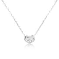 Mega Puff Heart Necklace - Sterling Silver