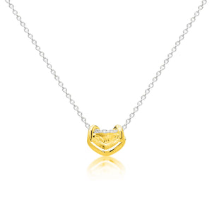 Mega Puff Heart Necklace - Yellow Gold