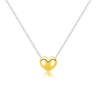 Mega Puff Heart Necklace - Yellow Gold