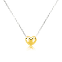 Mega Puff Heart Necklace - Yellow Gold