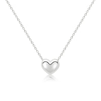 Mega Puff Heart Children's Necklace in Sterling Silver