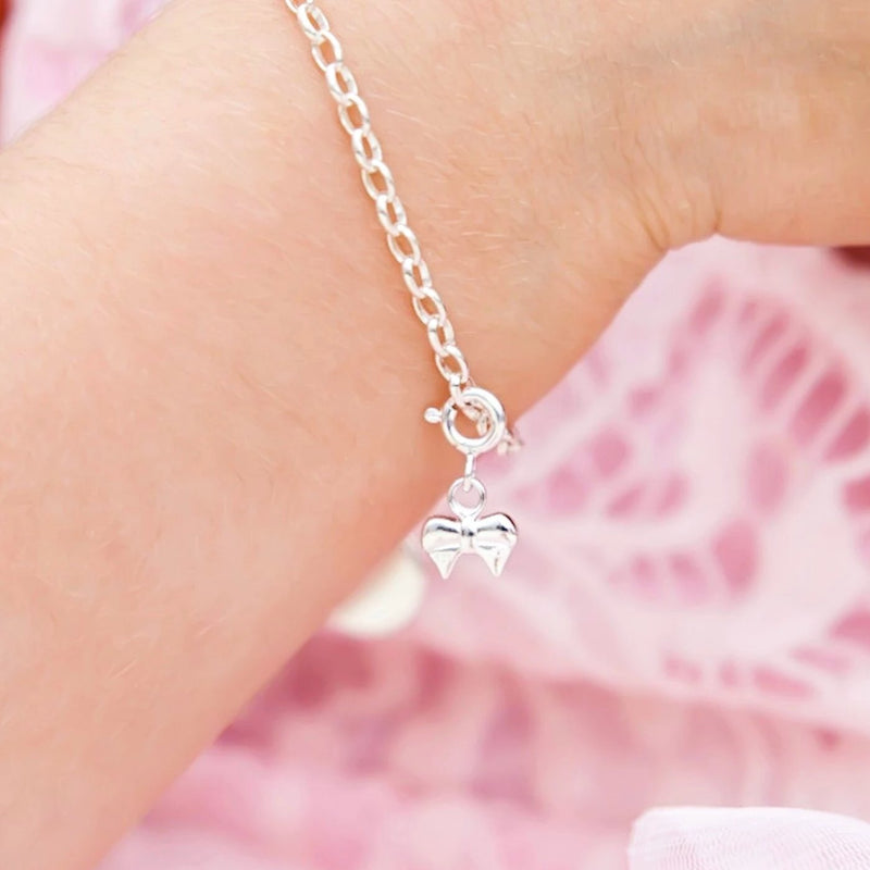 Tween Girl gift ideas - Bow Charm on girl's charm bracelet