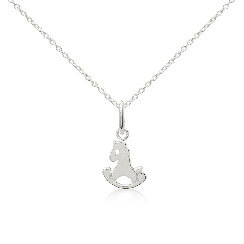 Toy Horse Necklace made in Sterling Silver on an Italian sourced necklace chain