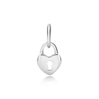 Kid's Love lock pendant - sterling silver