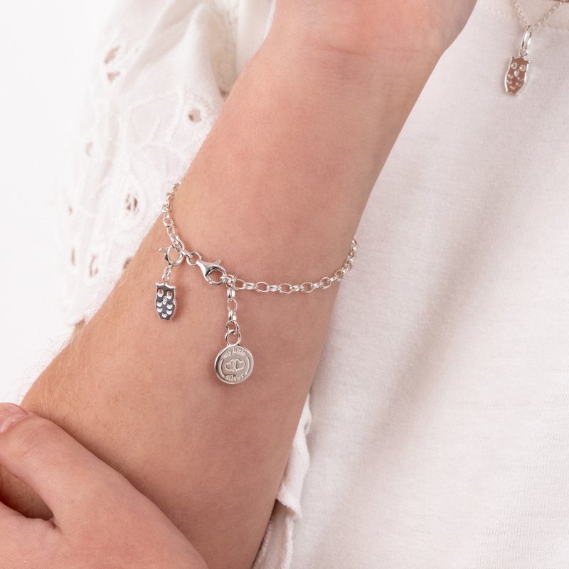 Childrens Silver Charm on Classic Children's Charm Bracelet