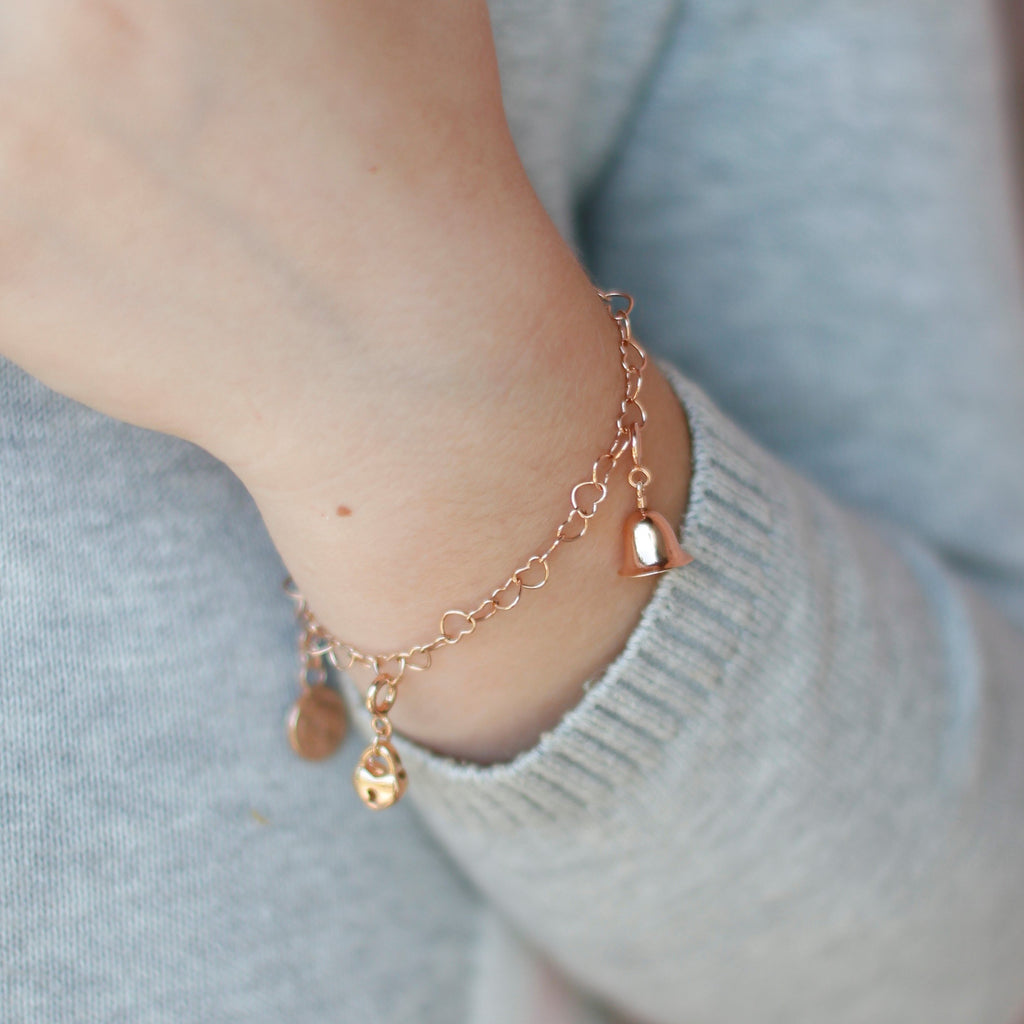 Children's Bell Charm Rose Gold