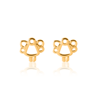Children's Angel Earrings - Yellow Gold