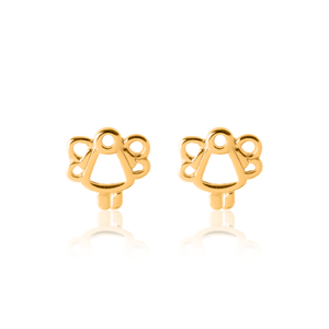 Children's Angel Earrings - Yellow Gold