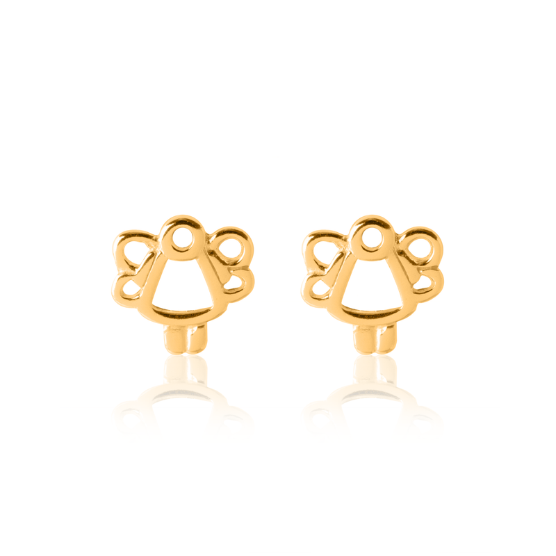 Shiny Angel Children s Earrings Gold My Little Silver