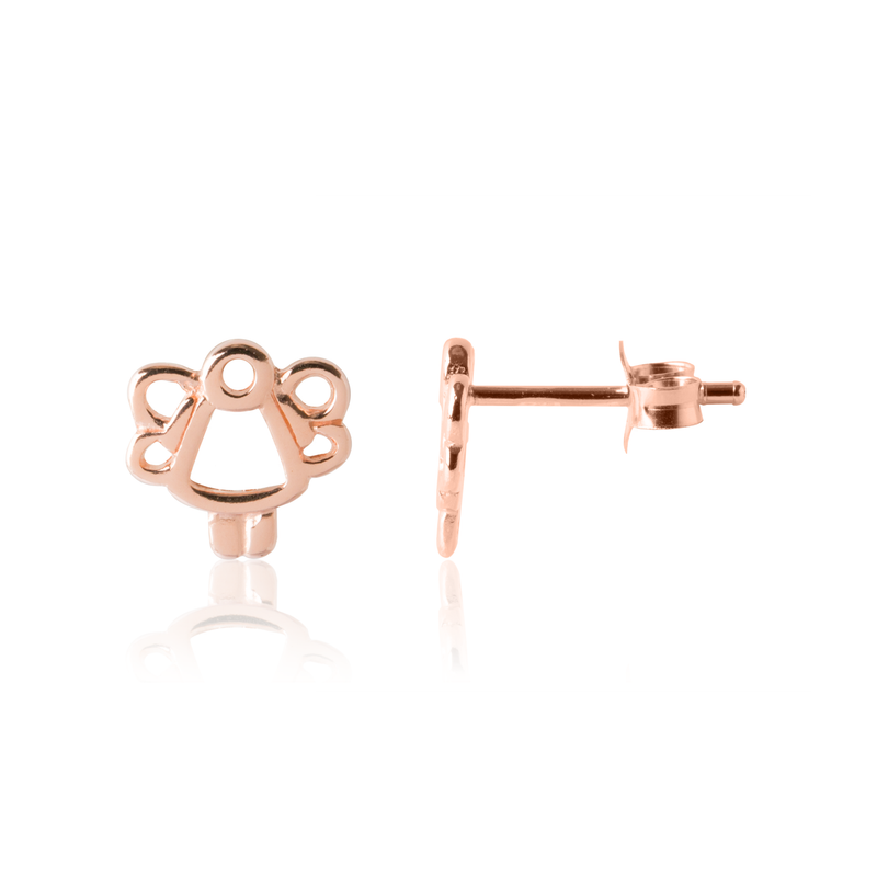 Girl's Angel Earrings in 18 karat rose gold