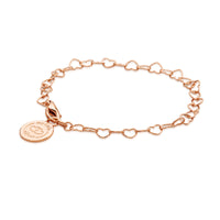 Rose Gold Children's Charm Bracelet in white background Product image