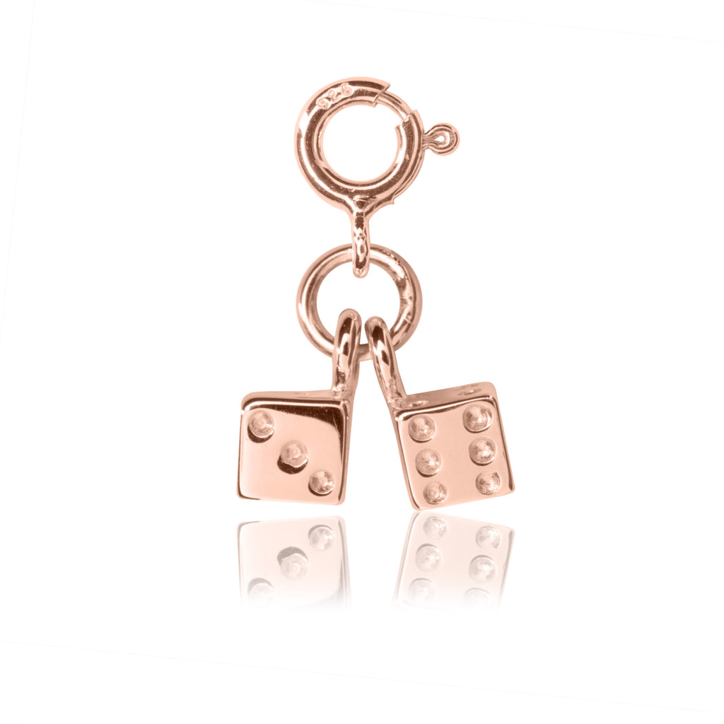 Girl's Dice Charm - Rose Gold charms for girl's