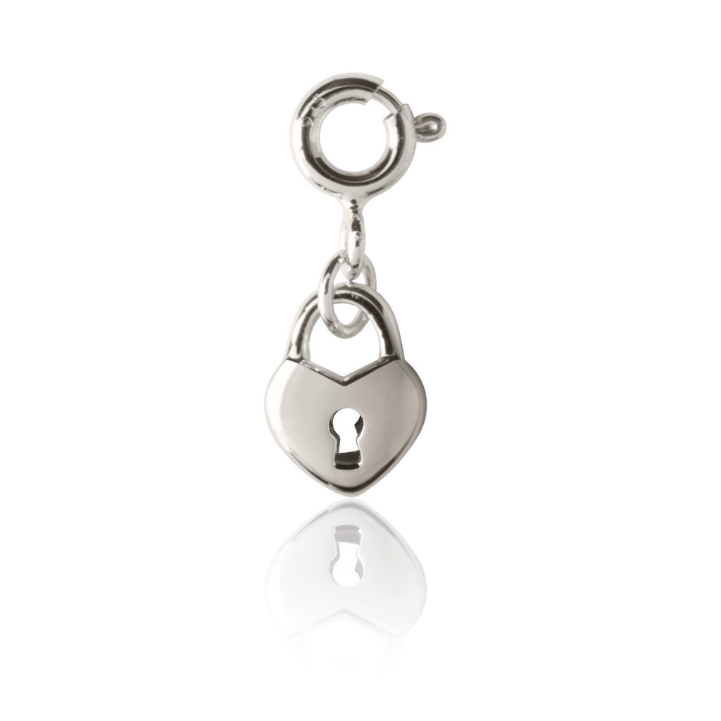 children's Love Lock Charm - sterling Silver