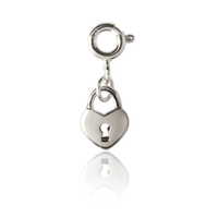 children's Love Lock Charm - sterling Silver
