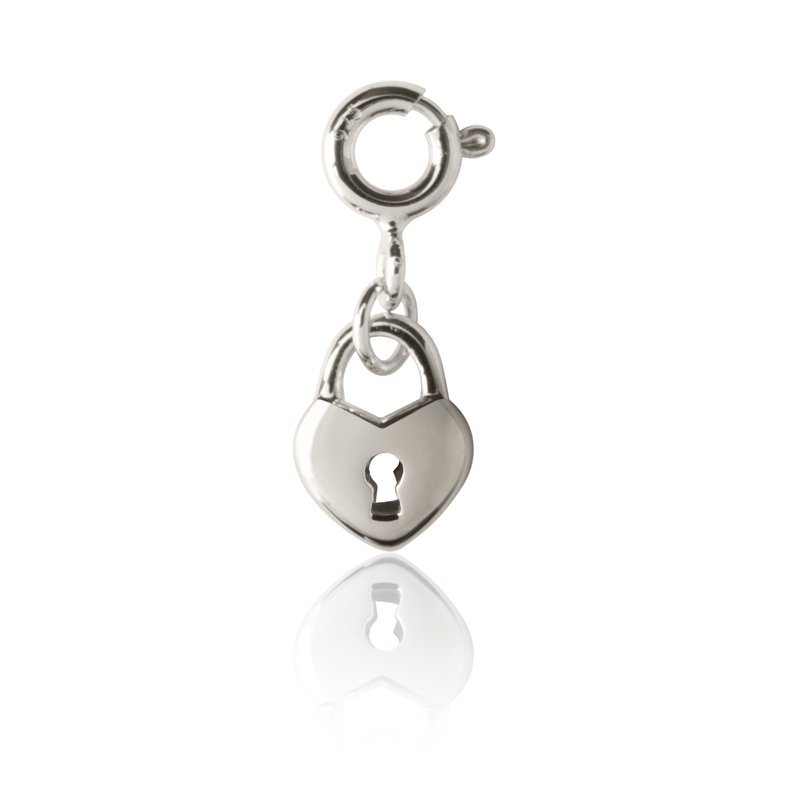 children's Love Lock Charm - sterling Silver