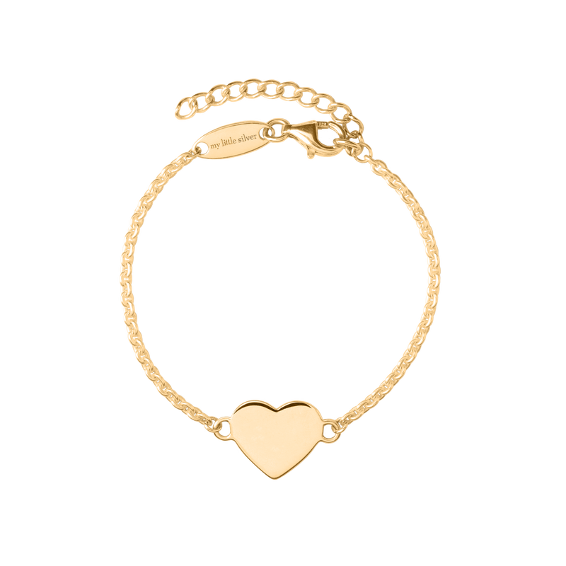 Glossy Hearts Bracelet - Yellow Gold