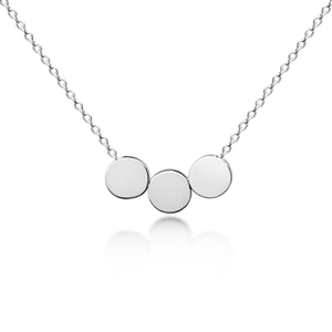 Three Floating Circles Necklace - Sterling Silver