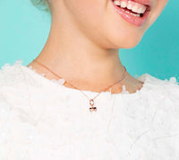 Ribbon Bow Pendant & Children's Necklace - Rose Gold