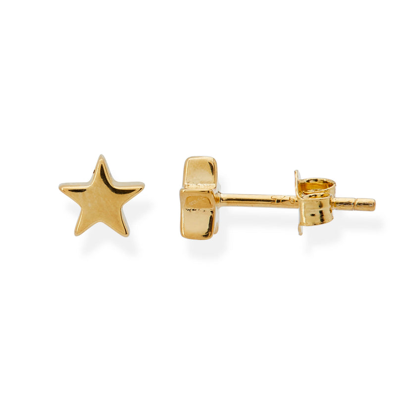 Floating Star Studs - Yellow Gold