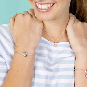 Glossy Heart Bracelet - Sterling Silver