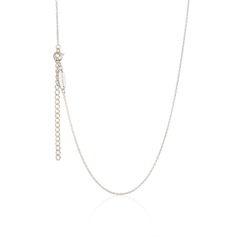 my little silver adjustable necklace chain - circles