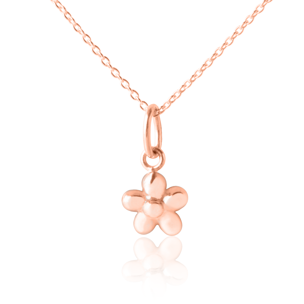 Children's Rose Gold Flower Pendant 