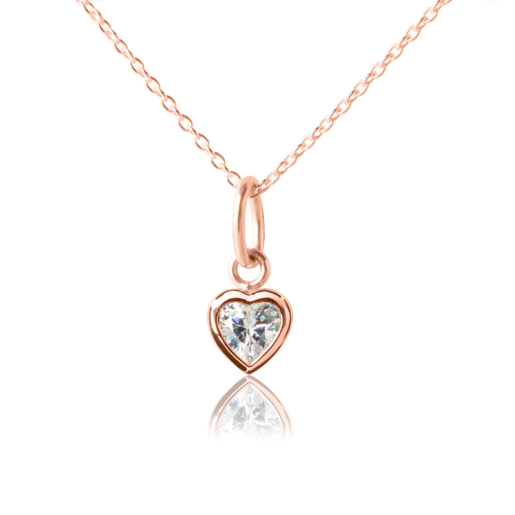 Children's Heart Pendant Rose Gold