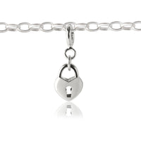 Girl's Padlock Charm - children's charm on charm bracelet