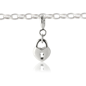 Girl's Padlock Charm - children's charm on charm bracelet