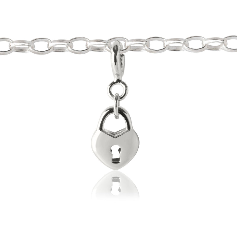Girl's Padlock Charm - children's charm on charm bracelet