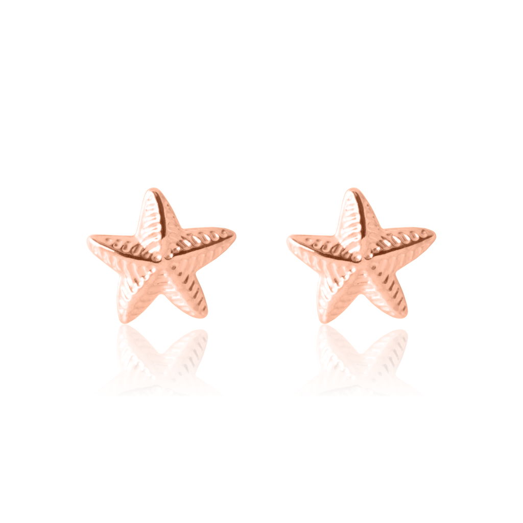 Children's Star Earrings - Rose Gold