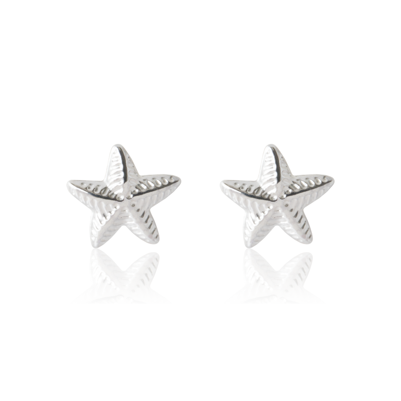 Children's Sterling silver star earrings