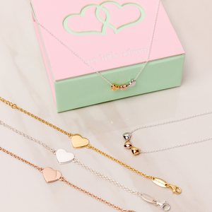 Teen Three of Puff Hearts Necklace
